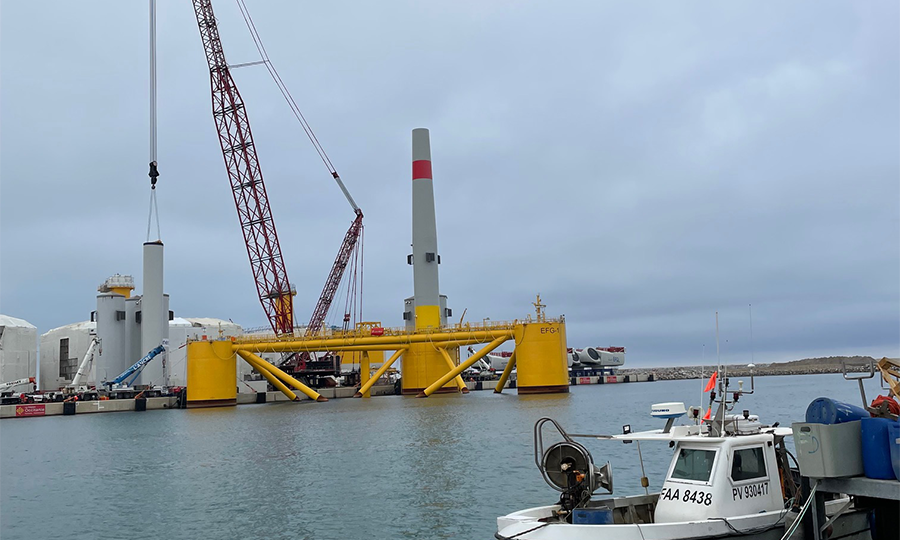 Port-La Nouvelle : inauguration du quai lourd éolien, et l’arrivée du deuxième flotteur d’EFGL attendue