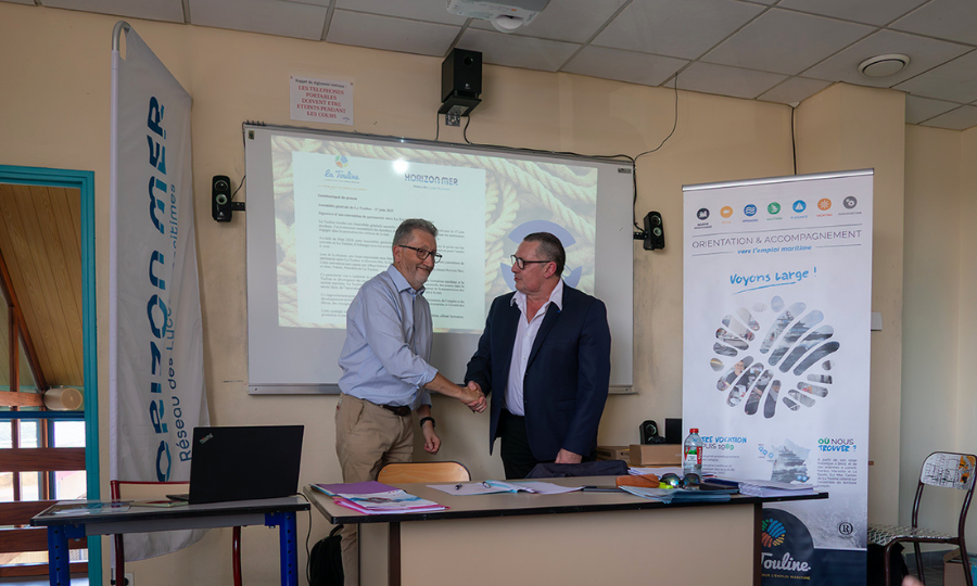 Signature d’une convention de partenariat entre La Touline et Horizon Mer