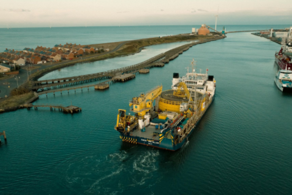 La première section du câble d’exportation quitte Blyth