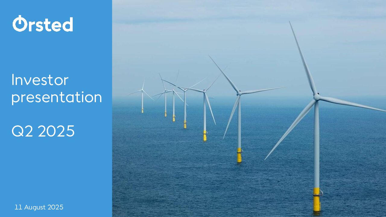 Orsted : Les résultats pour le 2ème trimestre