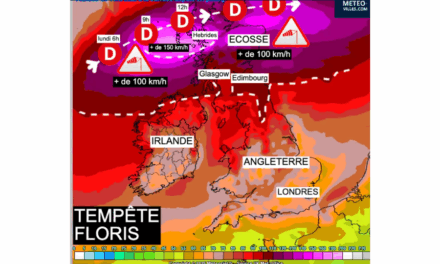 Une vidéo spectaculaire : La tempête Floris apporte des vents de 160 km/h