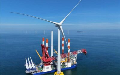 Les 25 turbines Vestas V174-9,6 MW du parc éolien offshore japonais de Kitakyushu-Hibikanada sont installées