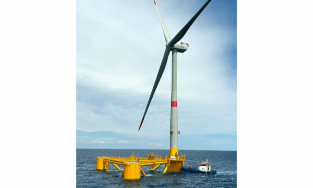 Eoliennes flottantes du golfe du Lion a installé les trois flotteurs