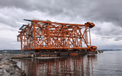Sarens : Chargement d’une jacket de 11 500 tonnes sur le champ pétrolier Valhall PWP