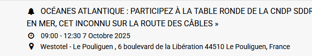 Agenda, c&rsquo;est la rentrée avec CWW 2025, Port du Futur, le Débat public et les et les Océanes Atantique….