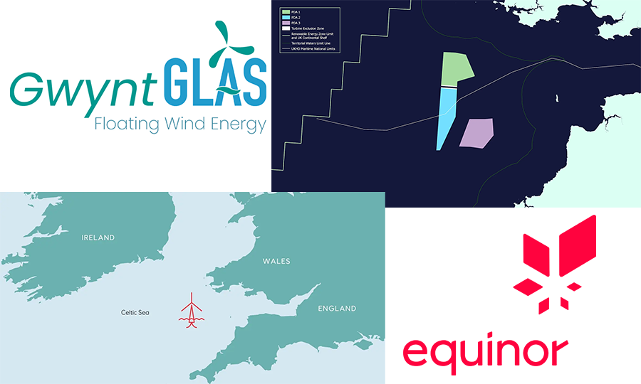 Equinor et Gwynt Glas ont conclu un accord de bail pour leurs parcs éoliens flottants