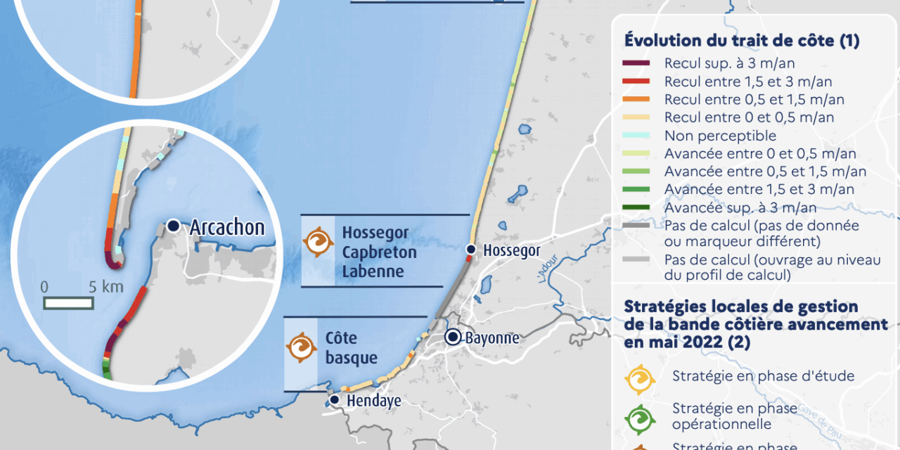 La vidéo de la semaine concerne le trait de côte dans les Landes