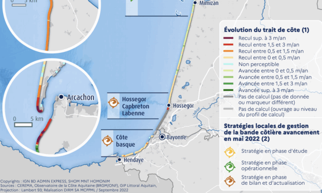 La vidéo de la semaine concerne le trait de côte dans les Landes