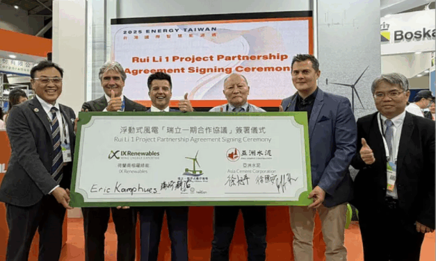 Le projet pilote d’éolienne flottante Rui Li 1 obtient un soutien financier majeur