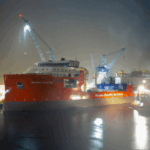 Nexans : la coque du navire câblier Nexans Electra