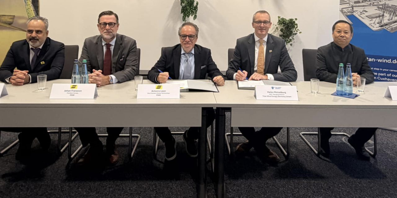 Titan Wind commande des équipements de soudage ESAB pour son usine de monopiles XXL en Allemagne