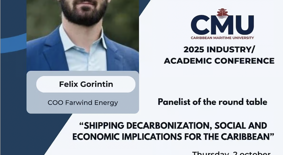 Farwind Energy était présente à industry/academic organisée par l&rsquo;Université maritime des Caraïbes (CMU).