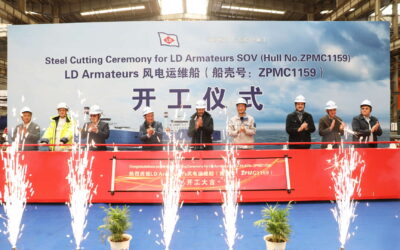 ZPMC et LD Armateurs ont commencé la construction du premier SOV pour les parcs éoliens offshore de Vattenfall