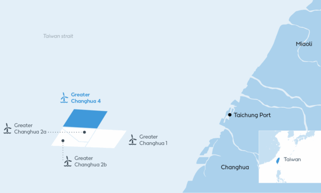 La dernière éolienne en mer des parcs Greater Changhua 2b et 4 d&rsquo;Ørsted est installée