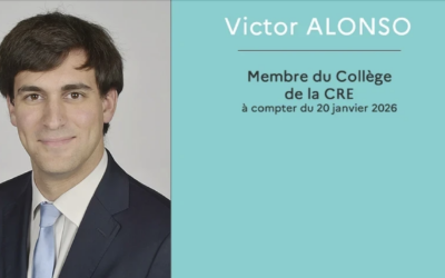 Victor Alonso est nommé membre du collège de la Commission de régulation de l’énergie