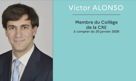 Victor Alonso est nommé membre du collège de la Commission de régulation de l&rsquo;énergie