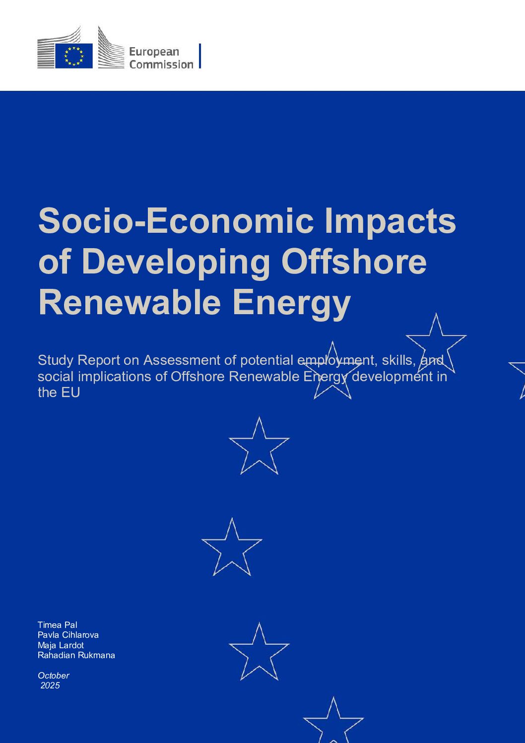 Rapport sur les impacts socio-économiques du développement des énergies renouvelables offshore de 5 pays européens