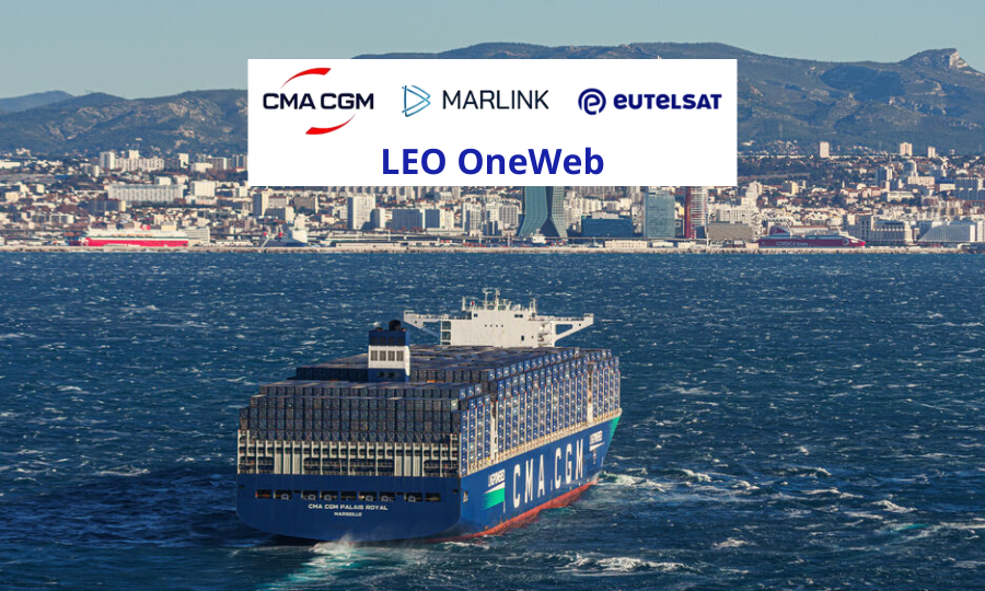 Le Groupe CMA CGM, Marlink et Eutelsat s&rsquo;associent pour déployer la connectivité LEO OneWeb