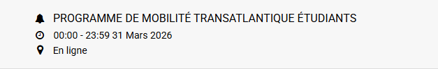 Agenda :  les événements qui arrivent en mars !