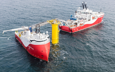 East Anglia Three : les liaisons inter-éoliennes ont débuté