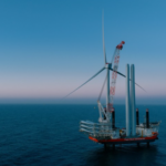 La première turbine du parc éolien en mer Thor injecte de l&rsquo;électricité dans le réseau danois