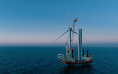 La première turbine du parc éolien en mer Thor injecte de l&rsquo;électricité dans le réseau danois