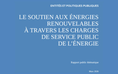 Rapport : La Cour des comptes publie son rapport sur le soutien aux énergies renouvelables
