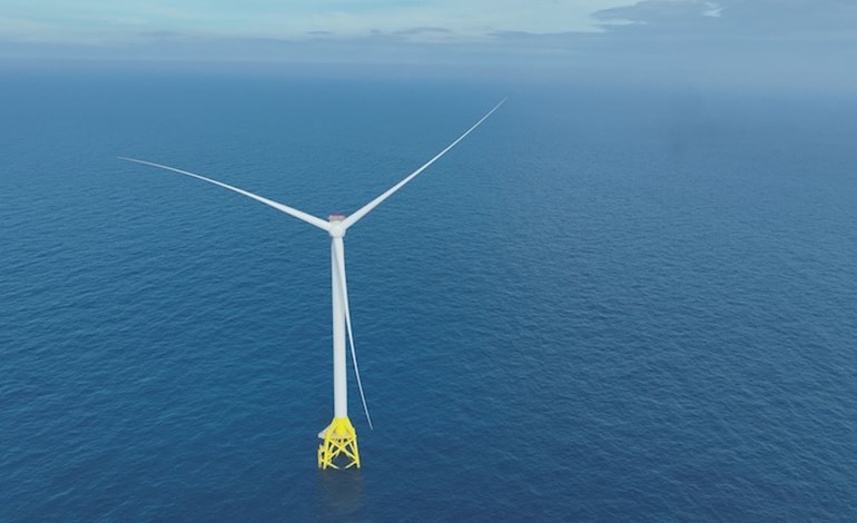 La première turbine installée au parc éolien offshore taiwanais- Hai Long 3