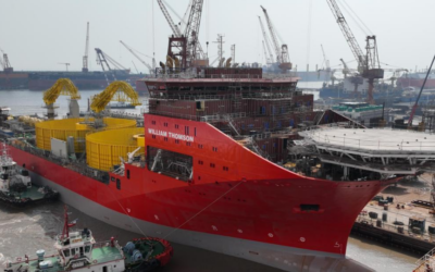 Jan De Nul a lancé un nouveau navire de haute performance : le William Thomson,