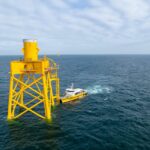 L&rsquo;installation des fondations du parc de Dieppe-Le-Tréport progresse