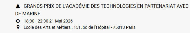 Agenda : Les événements de mai 2026 et quelques autres dates !