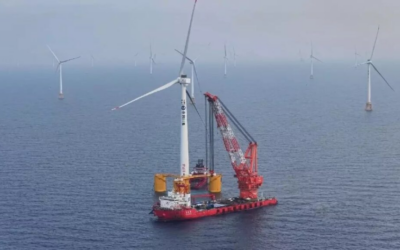 China Three Gorges Pilot (CTG) la plus grande éolienne flottante au monde est installée