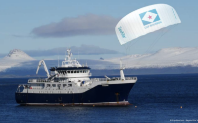 Une première : un navire de pêche tracté par le vent