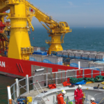 Nordseecluster A : la campagne de pose des câbles inter-éoliennes du parc éolien offshore est achevée