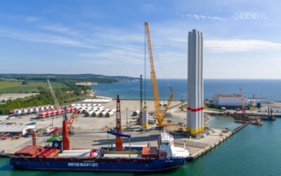 Les premiers composants des turbines Windanker arrivent au port de Mukran
