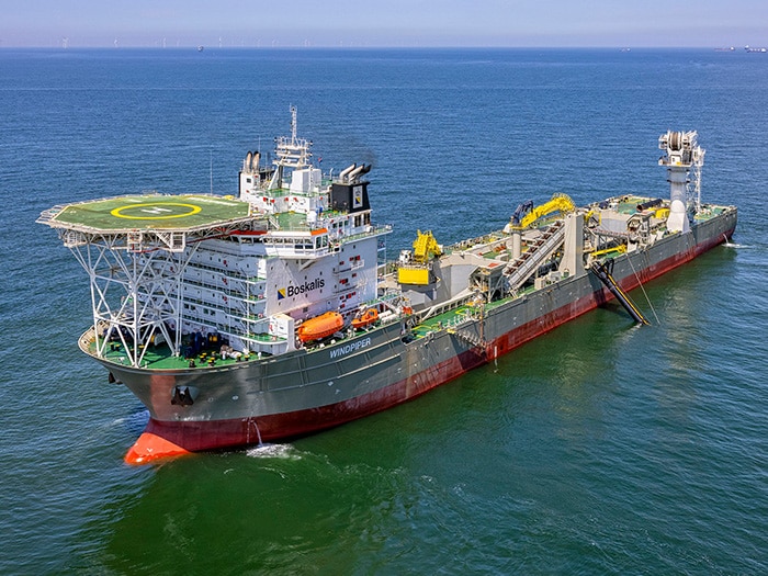 Le Boskalis Windpiper devient le plus grand navire d&rsquo;installation de roches sous-marines