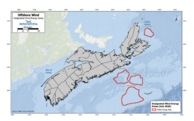 Canada : Sept entreprises et consortiums sont qualifiés pour soumettre une offre lors de la première vente aux enchères d’énergie éolienne en mer