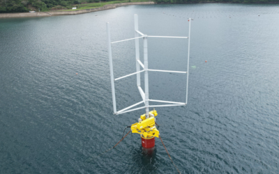 Le consortium japonais Floating Axis Wind Turbine (FAWT) déploie une éolienne flottante à axe vertical