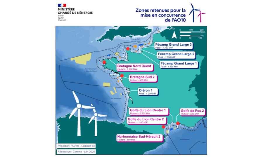 Le ministère chargé de l&rsquo;énergie débloque près de 260 millions d&rsquo;euros pour adapter cinq ports au développement de l&rsquo;éolien flottant