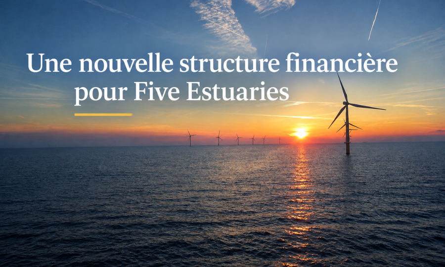 Copenhagen Infrastructure V, a acquis une participation de 25 % dans le parc éolien offshore de Five Estuaries