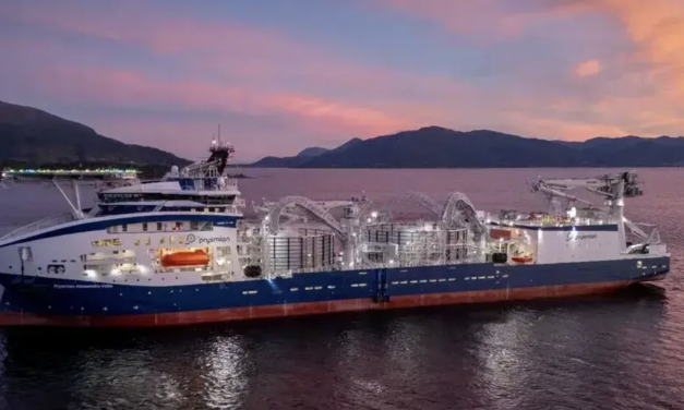 Essais en mer pour le câblier de Prysmian, le plus grand navire jamais lancé par Vard